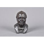 Franta Belsky, a bronzed resin bust of Winston Churchill, with sculptor's name to reverse, also with