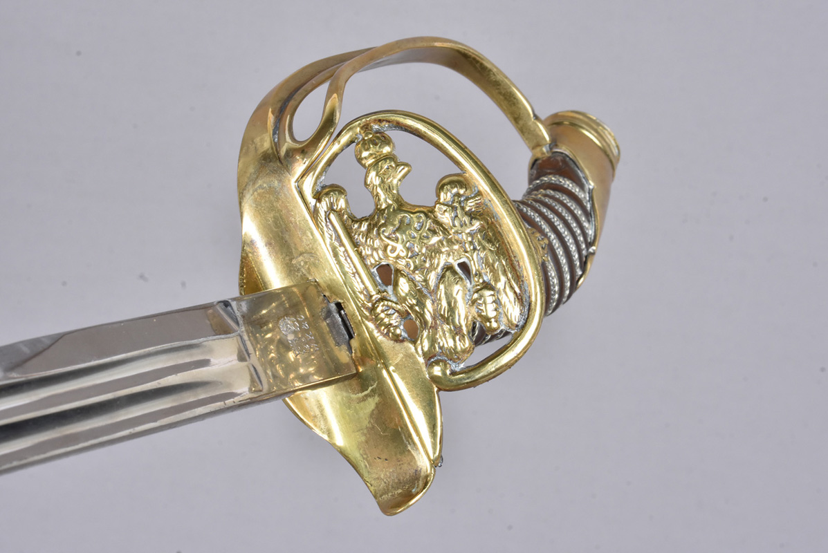An Imperial German Officer's Sword by W.K & C, with gilt metal Royal Cipher cartouche to the grip, - Image 2 of 5