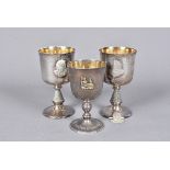 A silver hallmarked Winston Churchill Centenary goblet, marked London 1974 by Mappin & Webb Ltd,