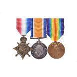 A WWI Royal Army Medical Corps trio, awarded to Private Albert Cox (1826), comprising 1914-15