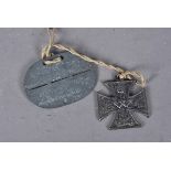 A WWI German Propaganda Iron Cross 1914, marked RD to the reverse, 4.5cm wide, together with a