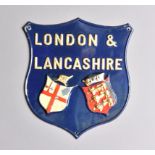 London and Lancashire Fire Insurance Company Fire Marks, 1861-1961, A101A, tinned iron, VG, original