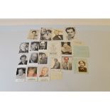 A large collection of entertainment, film and TV ephemera and signed photographs, mostly dating from