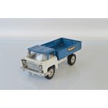 A tinplate Tri-Ang Hi-Way truck, in blue and white. 33cm long