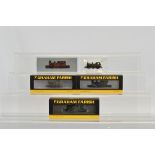 Three Graham Farrish N gauge locomotives, 371-931A, 371-061, 372-206, together with two others,