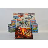 A collection of Gerry Anderson themed model kits, including imai examples of Thunderbirds and