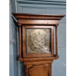 An early 19th century 8-Day longcase clock, by Matthew Bushall of Aston. Brass face with Arabic