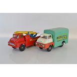 Two unboxed Tri-ang Pressed Steel Thames Trader based models, an Express Delivery Service Van in