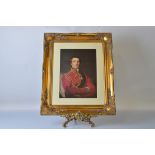 Two framed prints of Horatio Nelson and Arthur Wellesley Duke of Wellington, both in gilt frames,