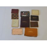 A collection of early 20th century autograph books, most with various sketches, poems, signatures,