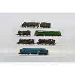 Six assorted OO gauge model railway locomotives, including two Hornby diesel electric, two