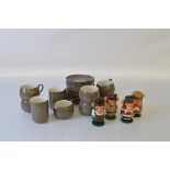 A Denby stoneware part teaset, comprising six tea cups, two coffee cups, milk jug, twelve plates and