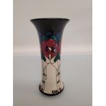 A contemporary Moorcroft pottery vase Buchanan pattern, of slightly flared form, with tublelined