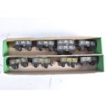 Bing 0 Gauge LMS Open Wagons, nine LMS 5-plank wagons in shades of grey, all no 1924, all G-VG (9)