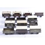 A Collection of Bassett-Lowke 0 Gauge Freight Stock, including GW 'Exeter' brake van, vent van and a