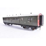 A Kit- or Scratch-built 0 Gauge Finescale Highland Railway Brake/Composite Coach, a brake/1st/3rd