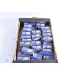 Hornby-Dublo 00 Gauge 2-Rail Goods Rolling stock in blue striped picture boxes, including Grain