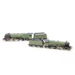 Wrenn 00 Gauge Steam Locomotives and Tenders in bases of original boxes only, W2228 BR green