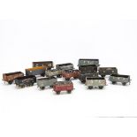 Kit- or Scratch-built 0 Gauge Coal Wagons, most with coarser wheels and loose coal loads,