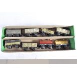 Assorted Bing 0 Gauge Freight Stock, comprising red Shell tanker and buff 'Motor BP Spirit'