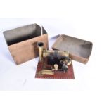 Bowman M135 Live Steam Horizontal Stationary Engine, on red plate with good logo, single cylinder,