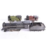 Pre-war Hornby 0 Gauge electric and clockwork Locomotives for spares or restoration, an electric '