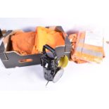 Various British Railway Reflective Orange work gear and Lamp, including various Siezs, Trousers (