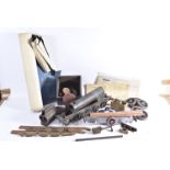 An assortment of 2½" Gauge and other live steam Locomotive Components, including a vintage part-