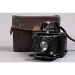 An Ernemann Miniature Klapp Strut Folding Plate Camera, serial no 1119922, circa 1923,