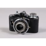 A Black Photavit II Miniature 35mm Camera, body F, paint loss, Compur shutter working (not T & B)