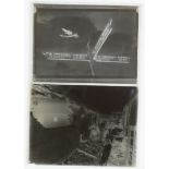 British Aviation Glass Plate Negatives 1930s, half-plate copy neg of Imperial Airways airliner, G-