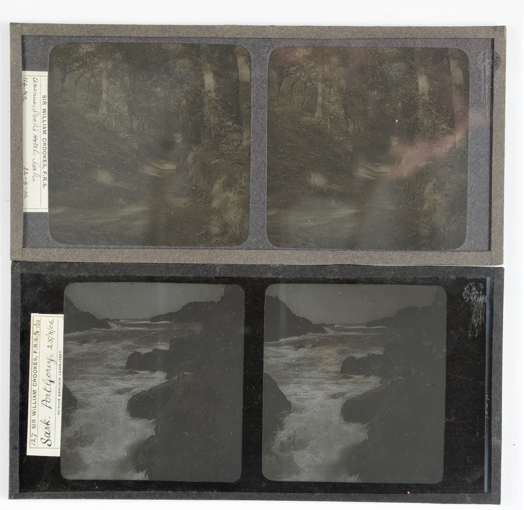 Stereoscopic Glass Diapositives, early 20th Century, Sark and other Channel Islands, some with label