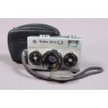 A Rollei 35 S Silver Anniversary Compact Camera, 1978-79, US edition, with Laurel leaf on front,