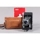 A Kershaw Curlew III Folding Camera, serial no 3/10033, format 6 x 9cm on 120 roll film, body G-