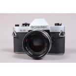 A Rolleiflex SL35 SLR Camera, made in Singapore, shutter working, meter untested, body G-VG, some