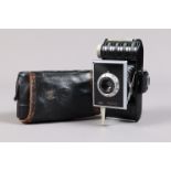 A Kodak Bantam 5.6 Folding Camera, 28 x 40mm format on 828 roll film, body G, shutter working, a