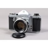 A Chrome Asahi Optical Pentax K SLR Camera, serial no 166188, circa 1959, body VG, shutter