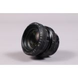 A SOM Berthiot Cinor 25mm f/0.95 Lens, C mount, serial no MP1359, marked Philips T.V., barrel F-G,