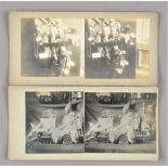 Stereoscopic Cards, still-life views of toys, dolls and teddy bears, including Lehmann Mandarin,