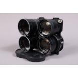Two Mamiya Sekor TLR Lenses, a 18cm f/4.5 lens, serial no 296124, shutter working, barrel G, some