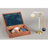 An early 19th Century glass and lacquered brass Daniell Hygrometer by J F Newman, signed '323 J
