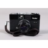 A Black Rollei 35 B Compact Camera, serial no 4711856, made by Rollei Singapore, body VG, shutter