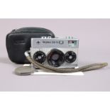 A Rollei 35 S Silver Anniversary Compact Camera, 1978-79, US edition, with Laurel leaf on front,