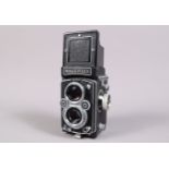 A Rolleiflex Automat TLR Camera, model K4B, serial no 1436891, shutter sluggish on slow speeds, body