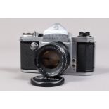 A Chrome Asahi Optical Pentax K SLR Camera, serial no 179064, circa 1959, body G-VG, shutter