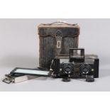 A Jeanneret Monobloc Stereoscopic Camera, for 60mm x 130mm glass negatives, serial no. 7945, with