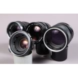 A Group of Zenza Bronica Nikkor Lenses, Bronica S2, S2A etc. mounts, a Nikkor-P 75mm f/2.8 lens,