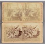 Underwood & Underwood Stereoscopic Cards, South African War Through The Stereoscope, beige cards, in