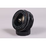 An Asahi Optical Fish-eye-Takumar 17mm f/4 Lens, M42 screw mount, serial no 2513271, auto/manual,