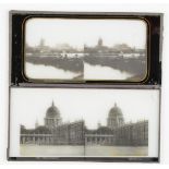 Stereoscopic Glass Diapositives, 19th Century UK and European topographical, some Palestine, P-G, (